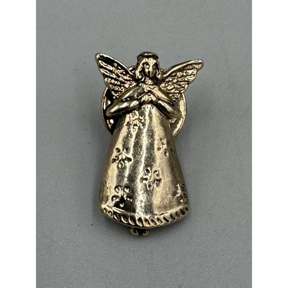 Gold‎ Colored Open Wings Praying Angel Lapel Pin